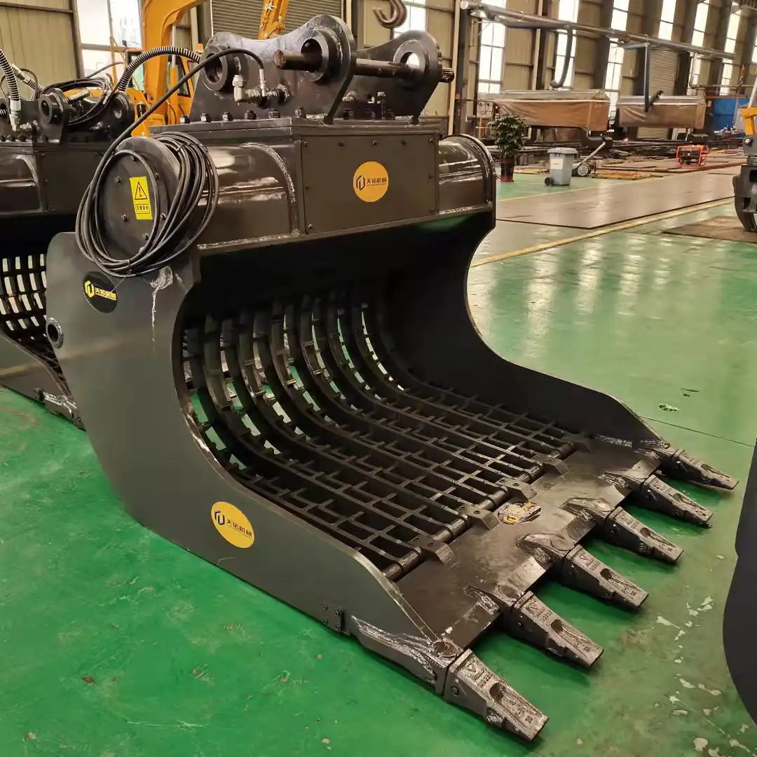 Technical advantages of excavator high frequency screening bucket